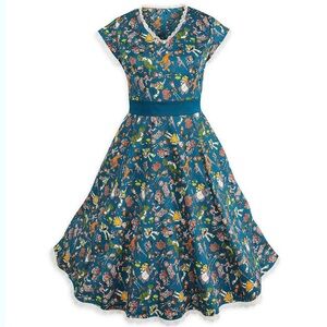 Disney Dress Shop Toy Story Teal Character Midi Lace Trim women’s size medium